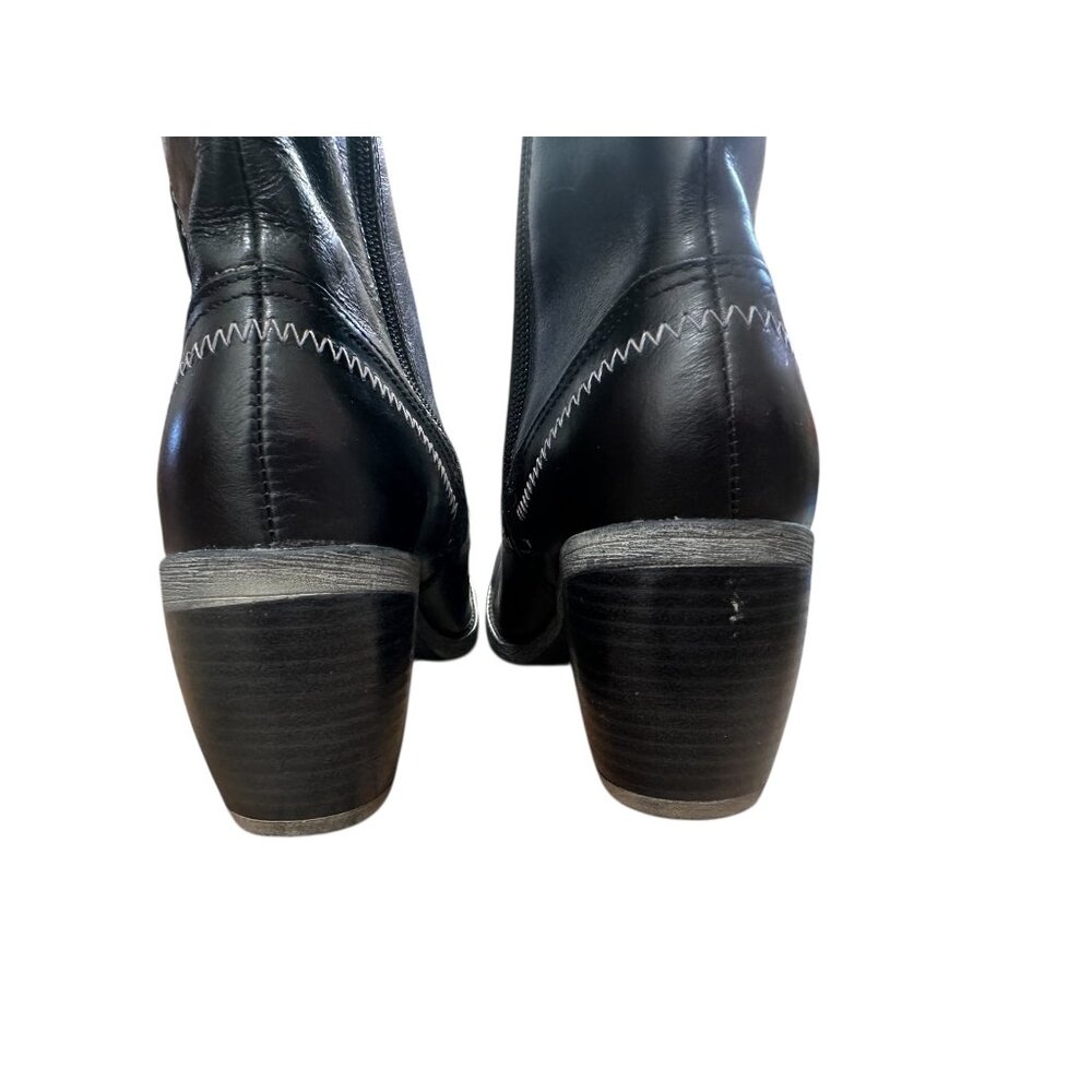 Cowgirl Leather Western Boots Women 8 Black Thinsulate Waterproof Equestrian - Picture 16 of 16